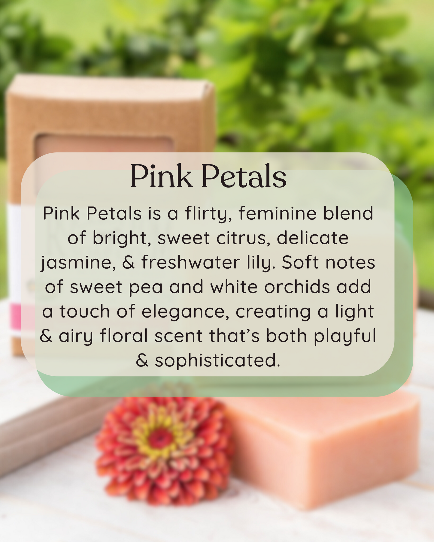 Pink Petals Goat Milk Soap - One Bar