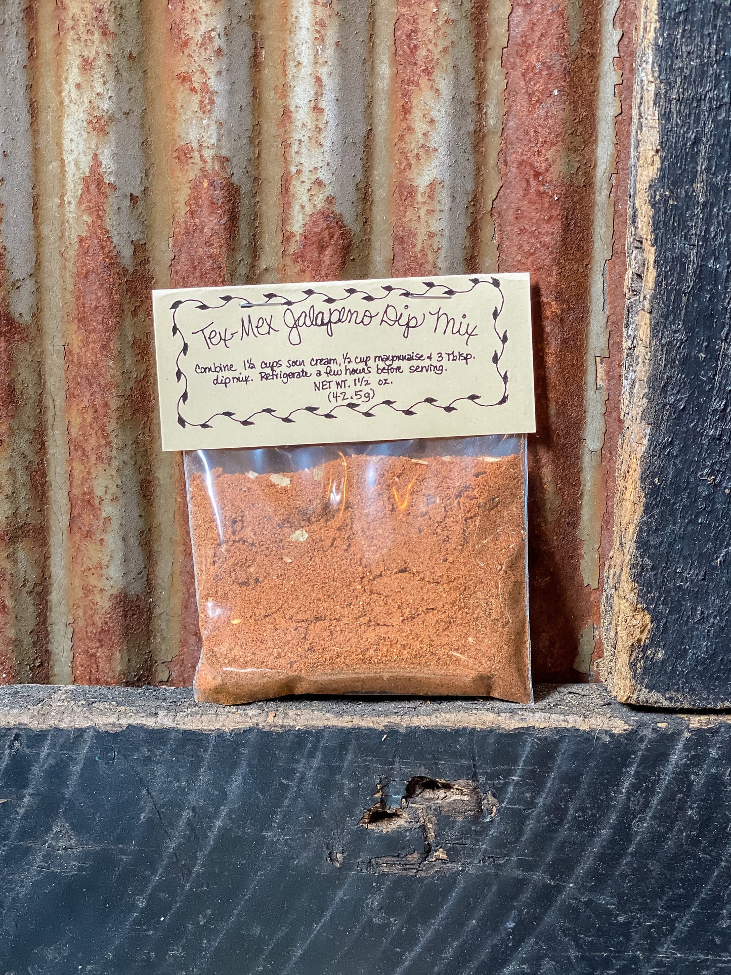 Tex Mex Jalapeños Dip Mix by Flag Fork Herb Farm – zesty blend of spices and jalapeños for a bold, flavorful dip perfect for parties and snacks.