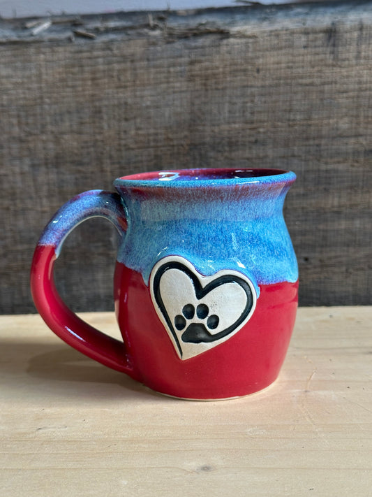 Heart Paw Print Small Mug