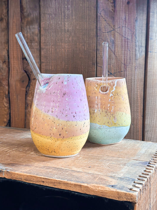 Slab and Cedar Straw Tumbler