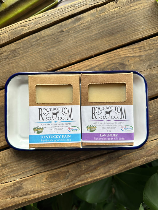 $23 Two Bar Soap and Enameled Tray Gift Set