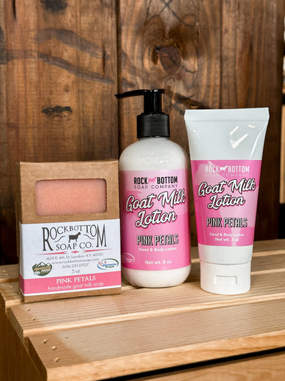 Pink Petals Goat Milk Soap - One Bar