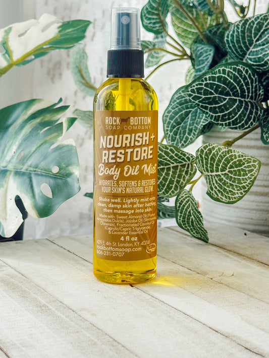 Body Oil – Sweet Almond, Jojoba & Coconut | Rock Bottom Soap