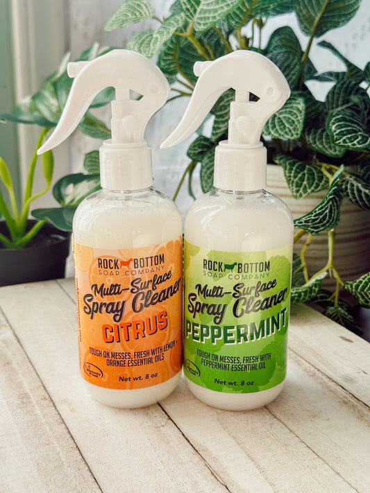 Surface Cleaner Spray – Plant-Based & Powerful | Rock Bottom Soap (8 oz)