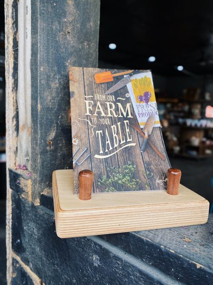 Holder for Cookbook, Ipad or cutting boards