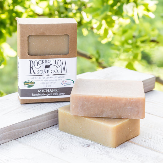 Mechanics Goat Milk Soap Made with Ground Pumice-One Bar